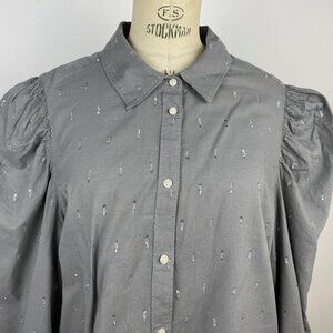 GAP Grey Shirt With Silver Plumetis - Made in India